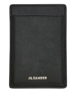 Alexander McQueen McQueen Magnetic Leather Card Holder | Black