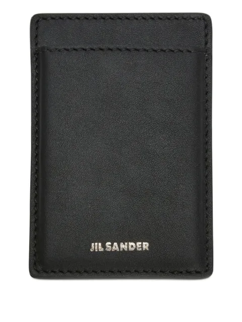 Jil Sander tarjetero con logo estampado