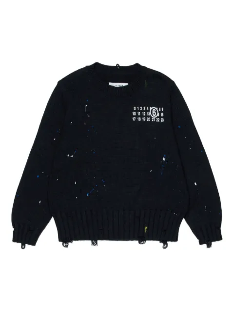 MM6 Maison Margiela Kids distressed graphic sweater