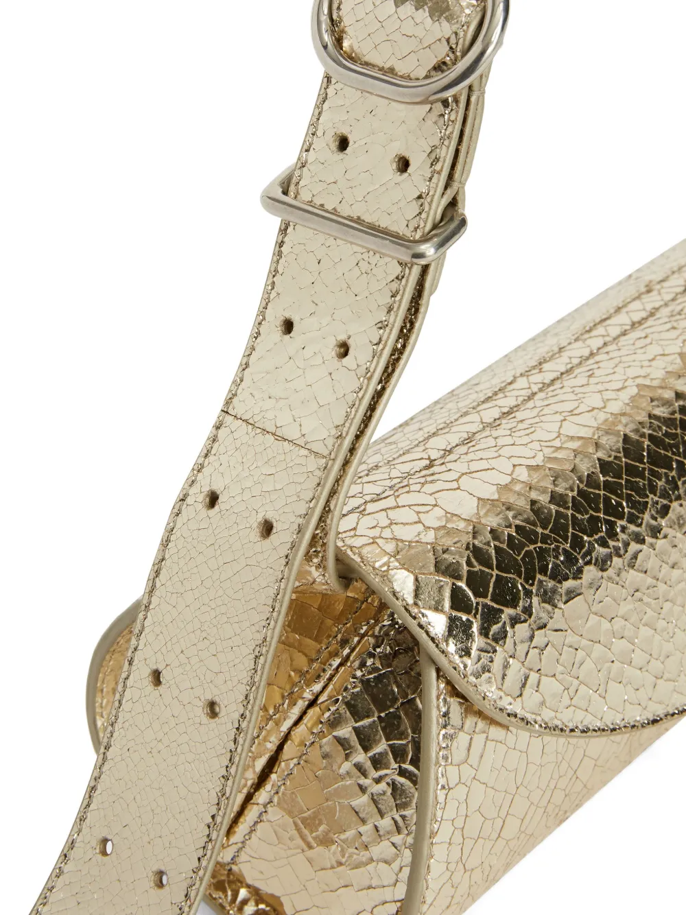 Jil Sander Cannolo leren schoudertas Goud