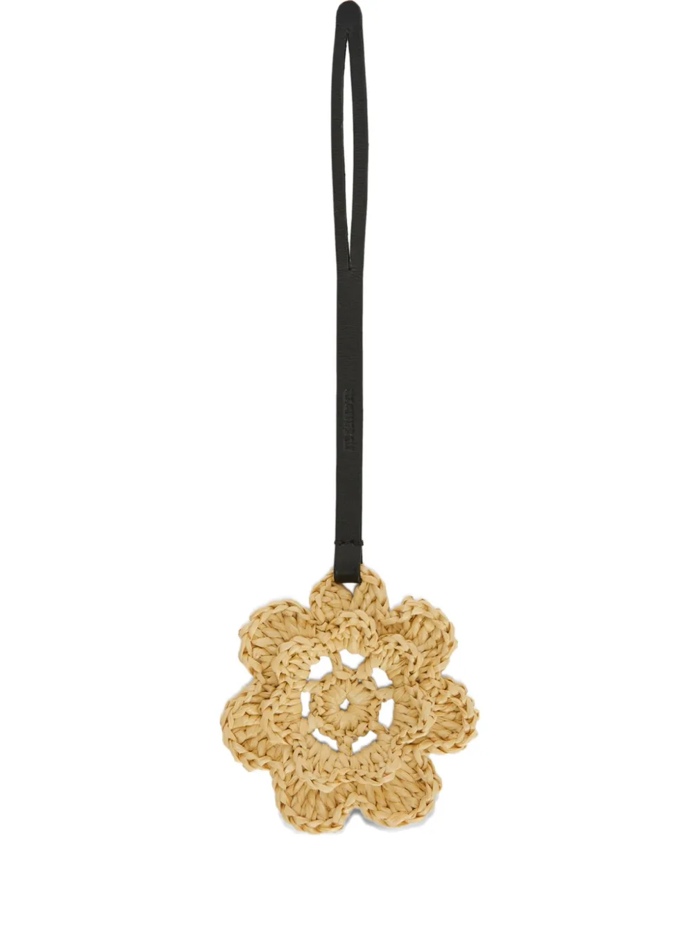 Jil Sander Flower Bag Charm In Black