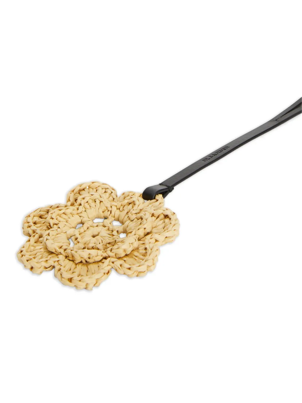 Jil Sander Flower Bag Charm In Black