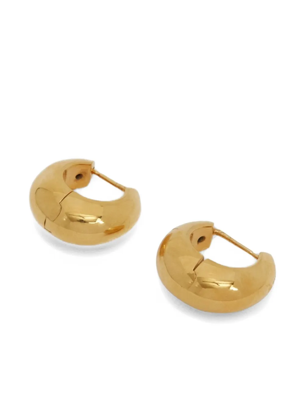 Jil Sander Hoop Earrings In Gold