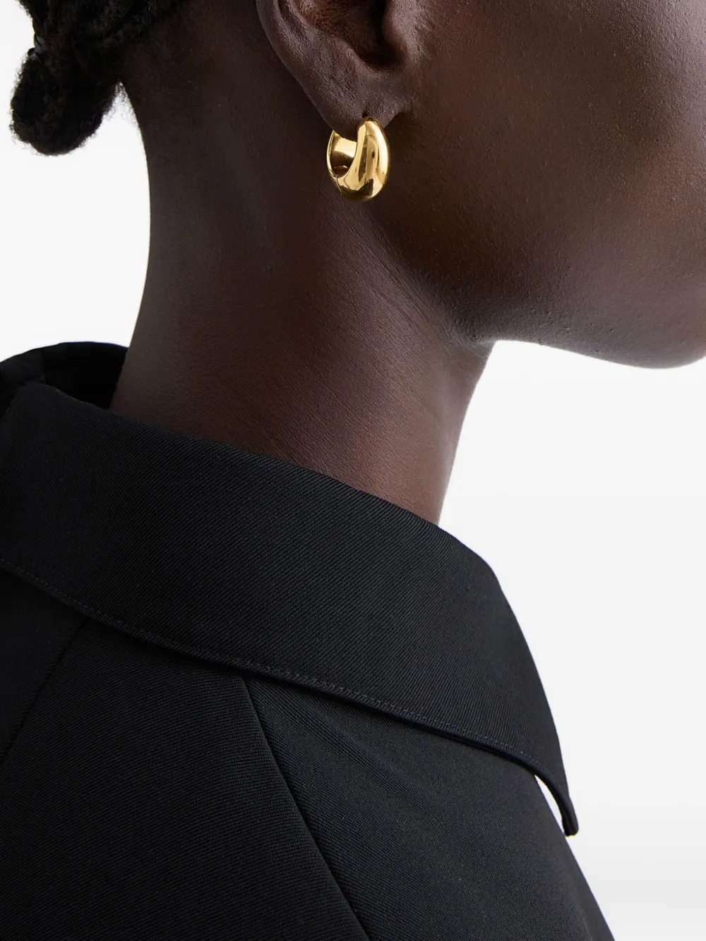 Jil Sander Hoop Earrings In Gold