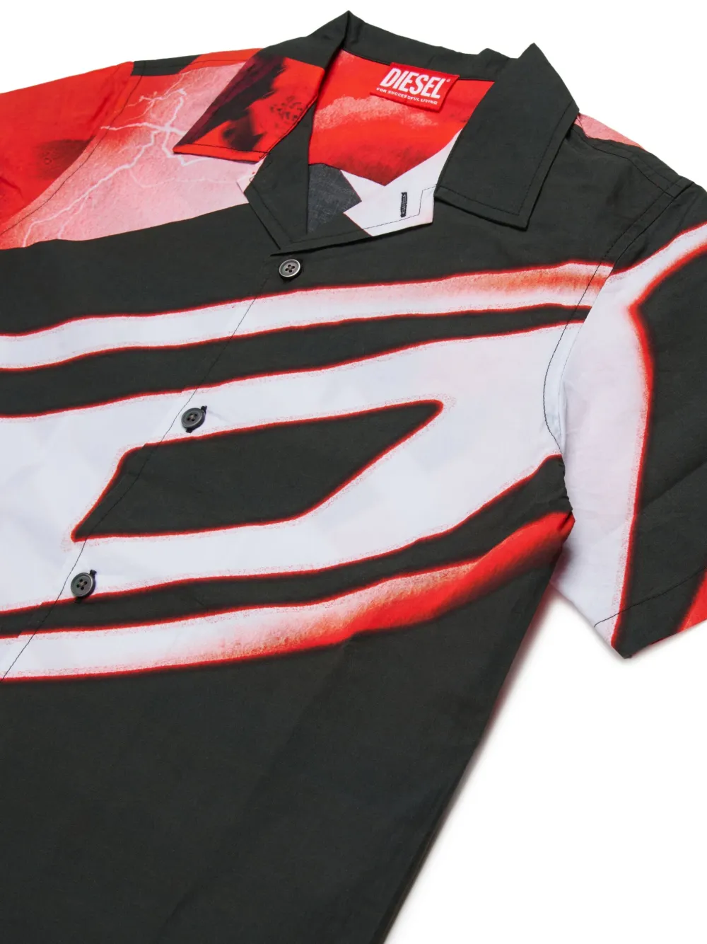 Diesel Kids Shirt met print Zwart