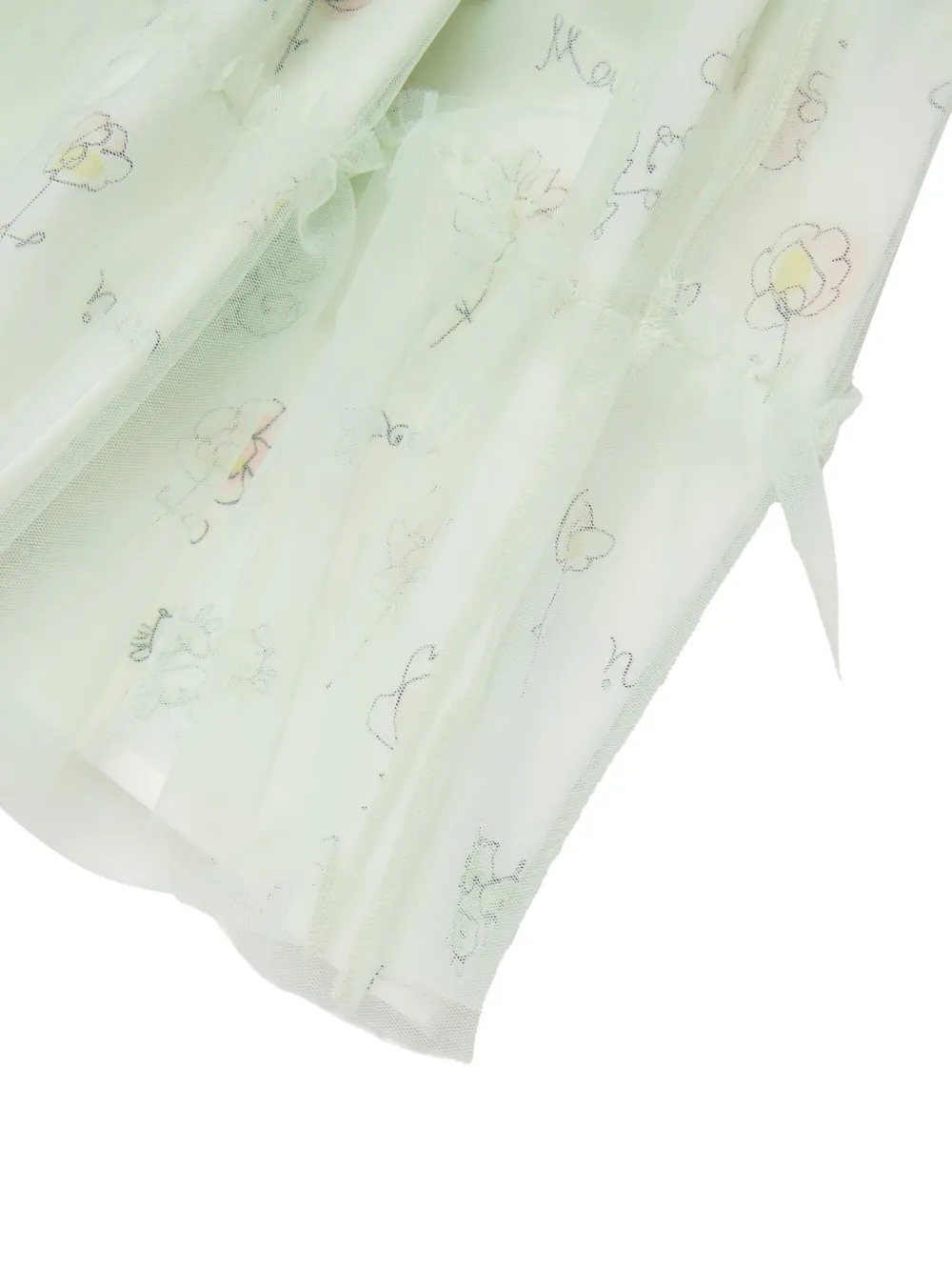 Marni Kids Rok met ruches en bloemenprint Wit