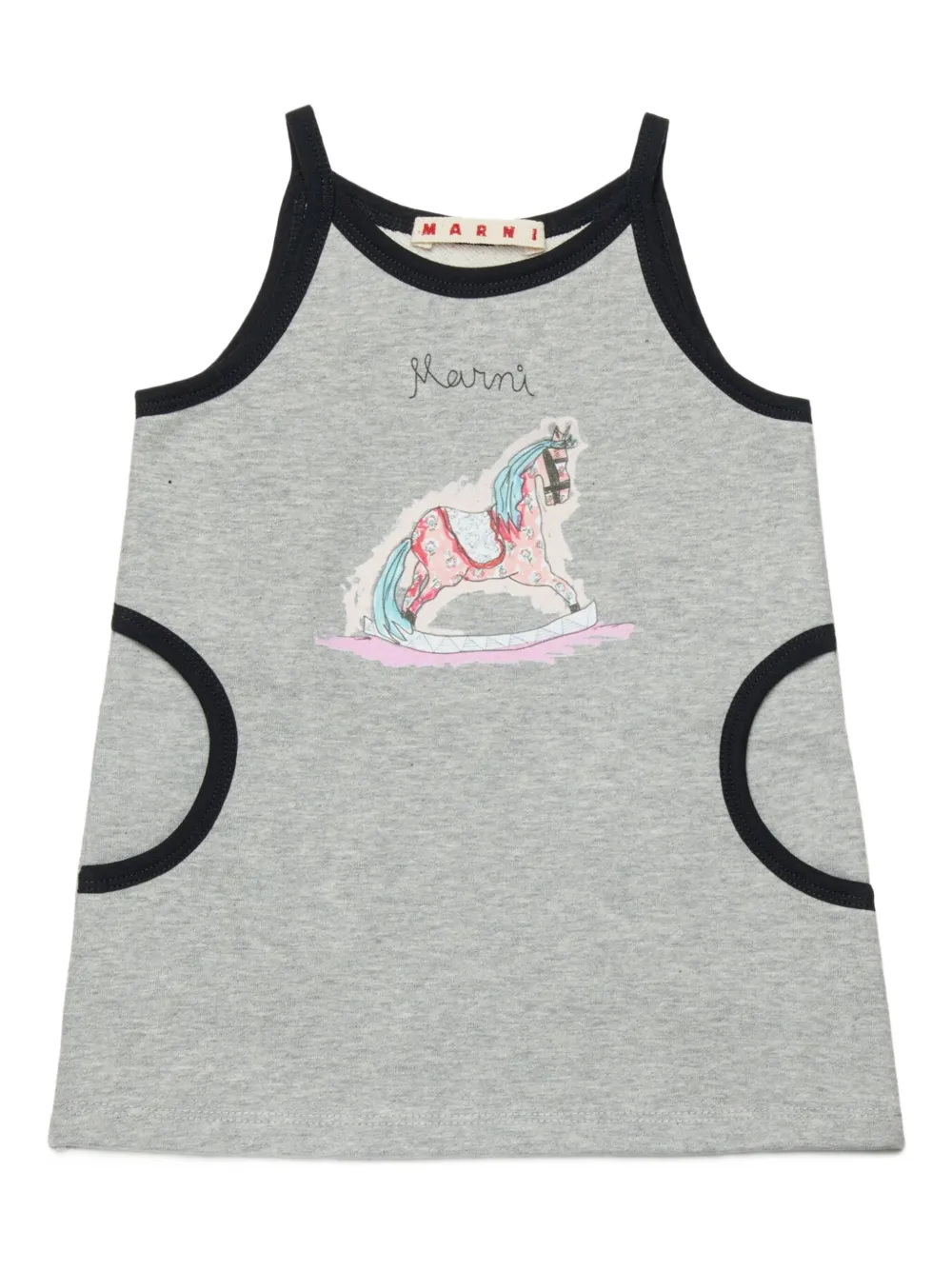 Marni Kids Abito con stampa grafica - Grigio