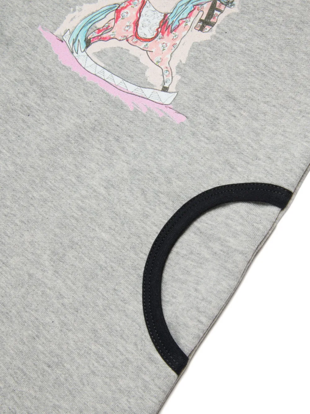 Marni Kids Katoenen jurk met grafische print en afwerking Grijs