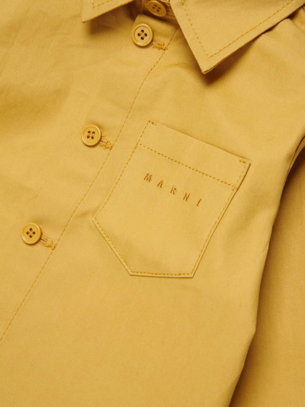Marni Kids Shirt met zak en knopen Geel