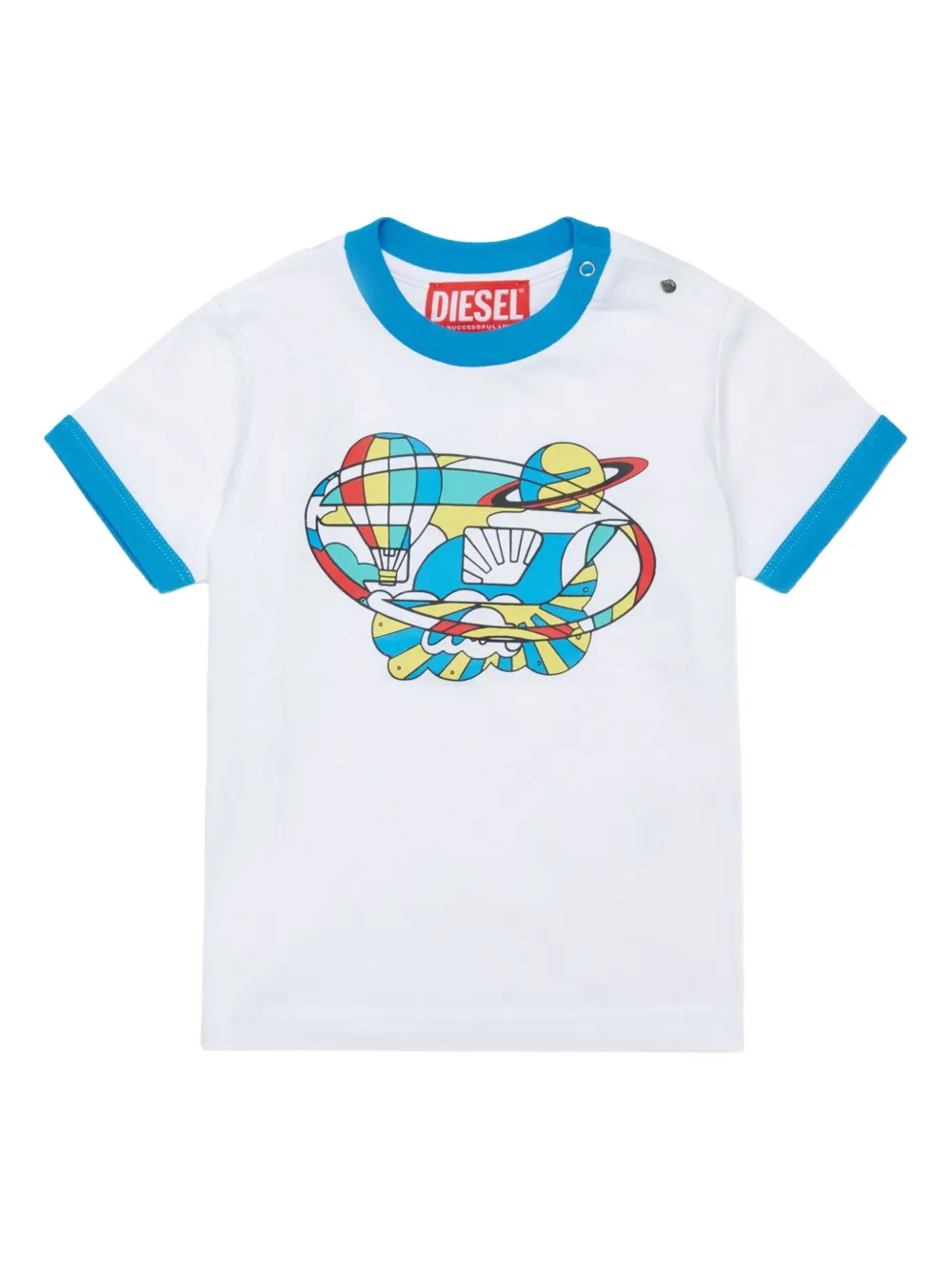 Diesel Kids T-shirt Twirb con stampa grafica - Bianco
