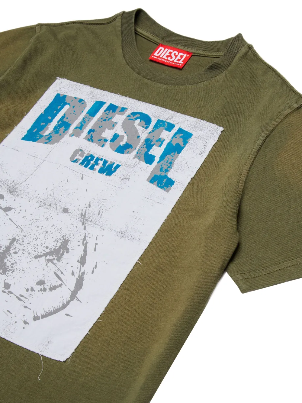 Diesel Kids T-shirt met ronde hals Groen