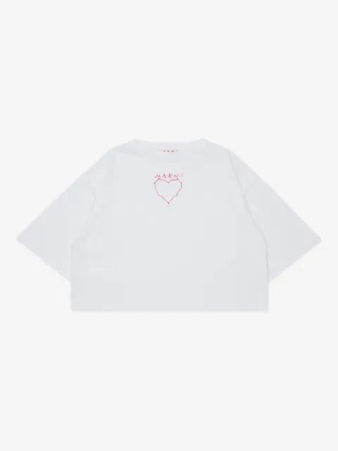 Marni Kids t-shirt med hjärtbrodyr