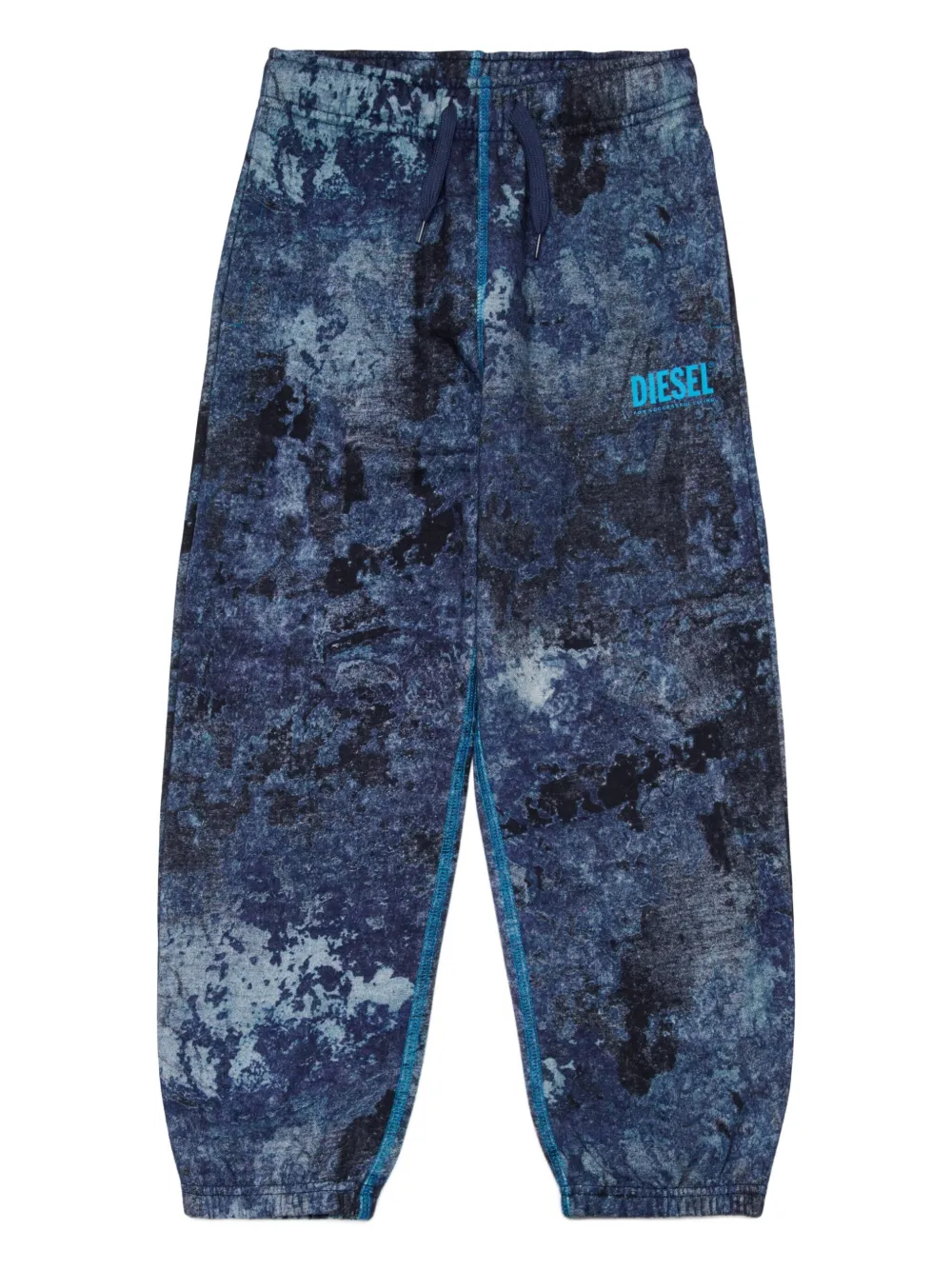 Diesel Kids Pantaloni Pimm con stampa - Blu