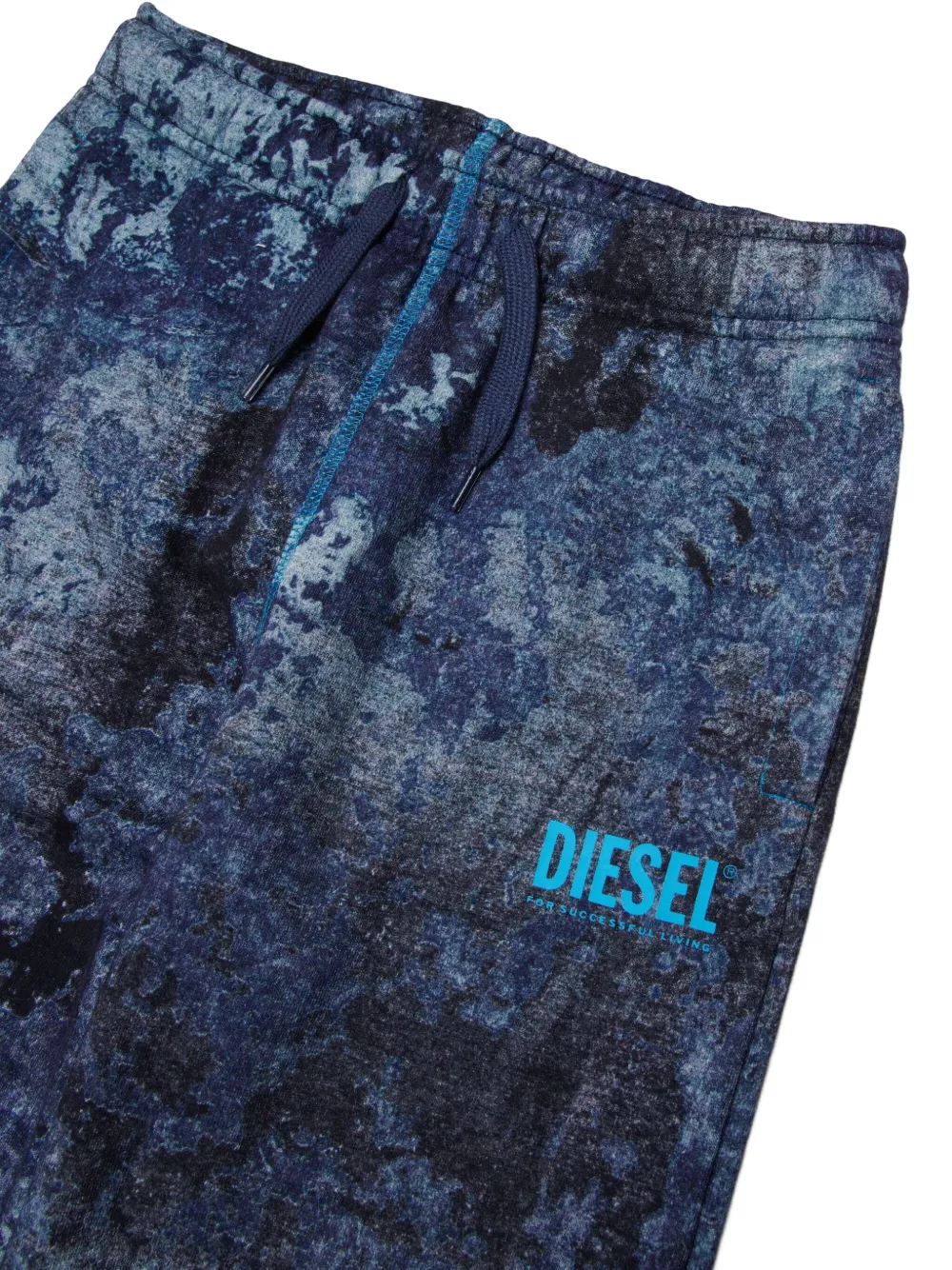Diesel Kids Pmim broek met logoprint Blauw