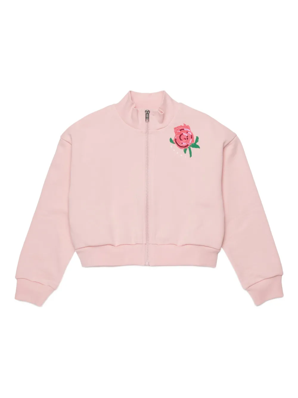 Marni Kids Felpa con stampa rosa e zip