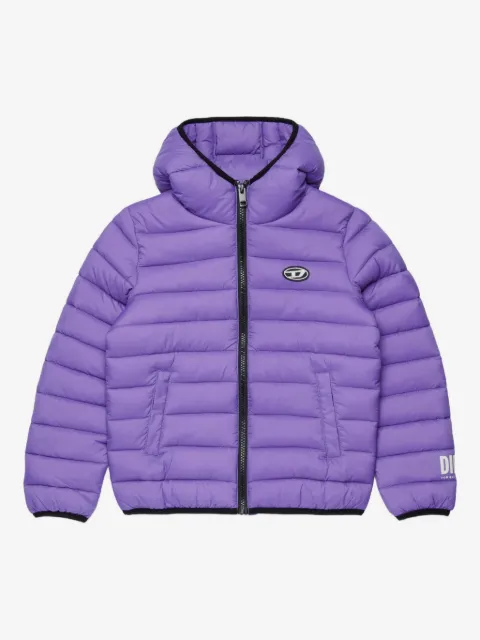 Diesel Kids printed-logo padded jacket