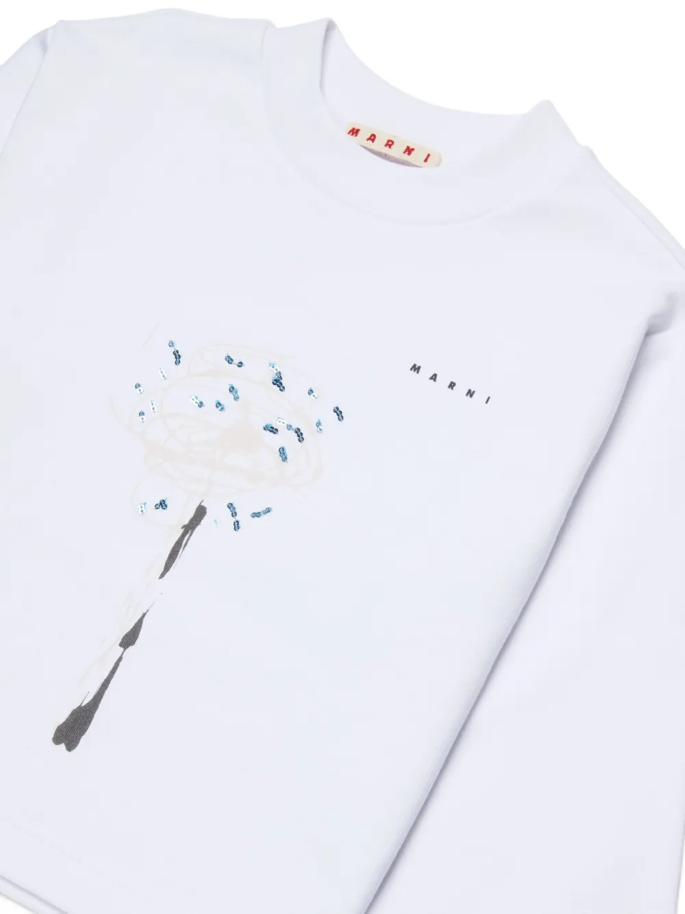 Marni Kids Sweater met grafische print Wit