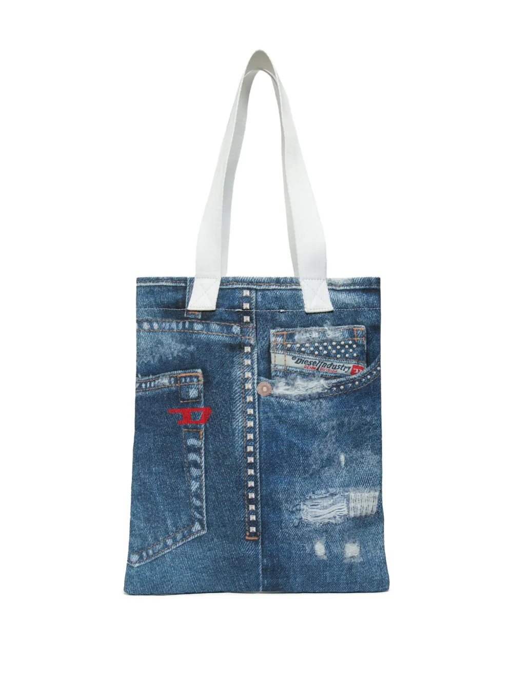 Diesel Kids Wrisy schoudertas met studs - Blauw