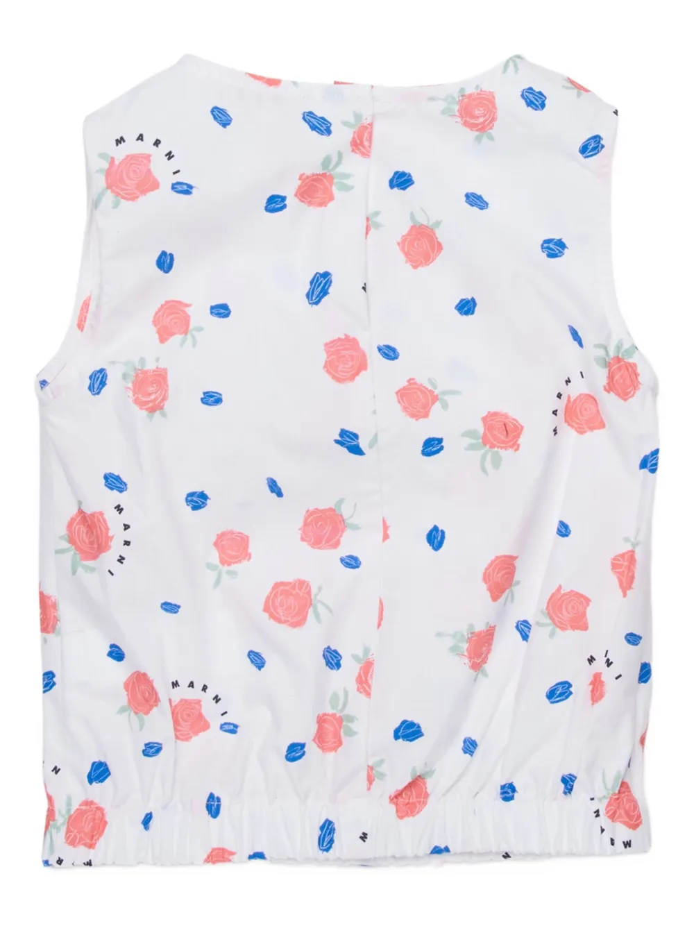 Ruffled-Detail Floral-Print Top