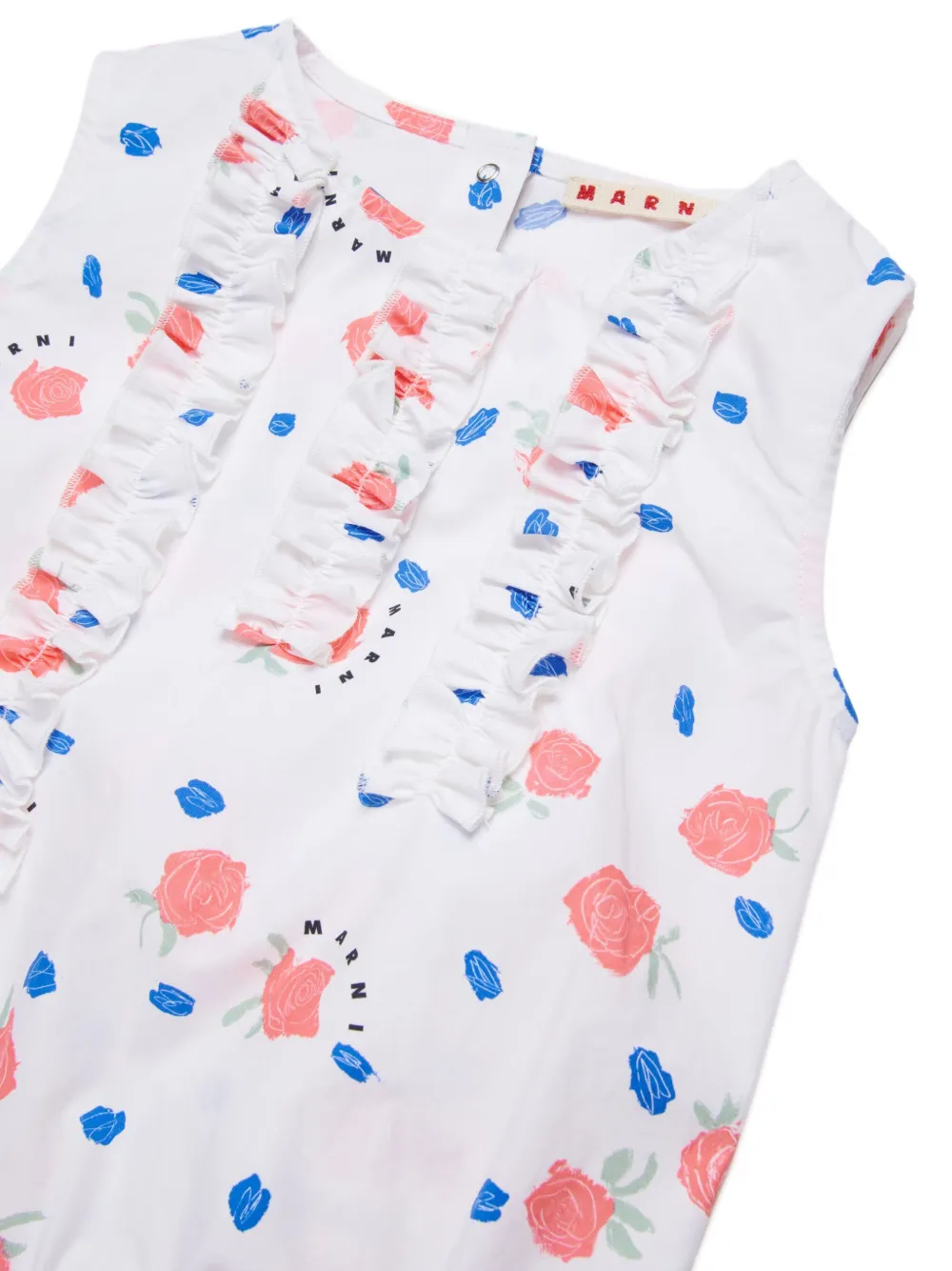 Ruffled-Detail Floral-Print Top