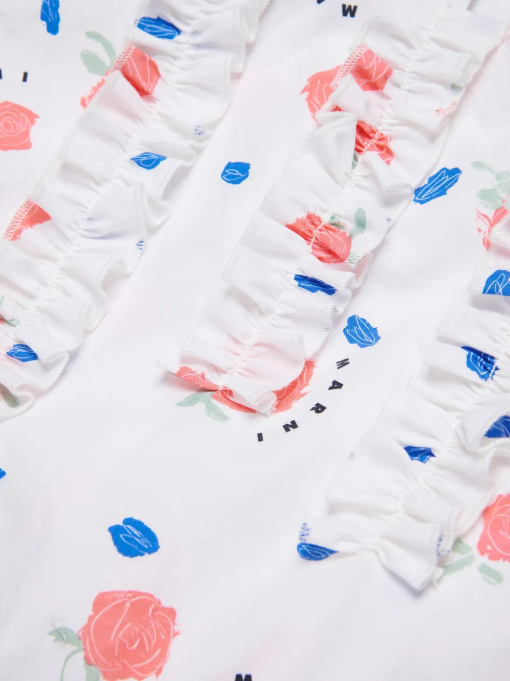 Ruffled-Detail Floral-Print Top