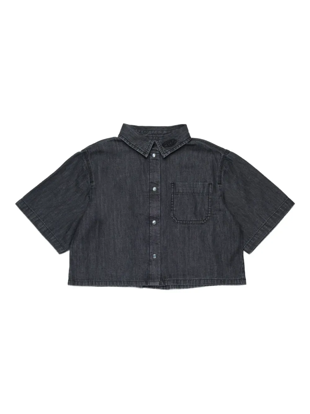 Diesel Kids Camicia CINNIX con logo ricamato - Grigio