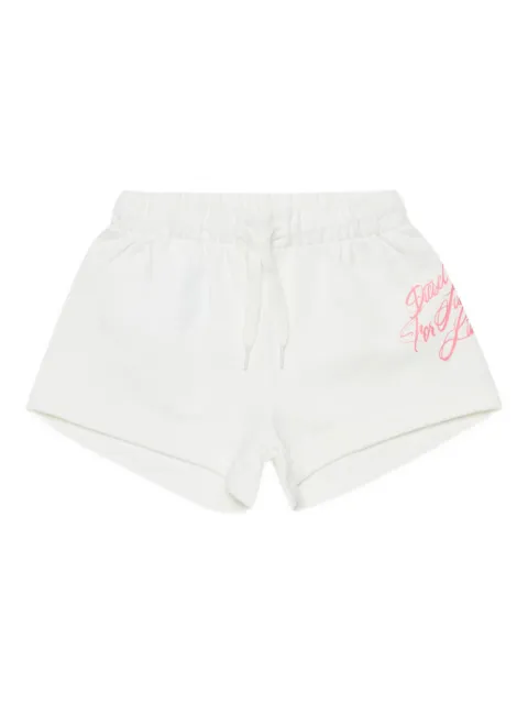 Diesel Kids Pedim drawstring-fasteninh cotton shorts