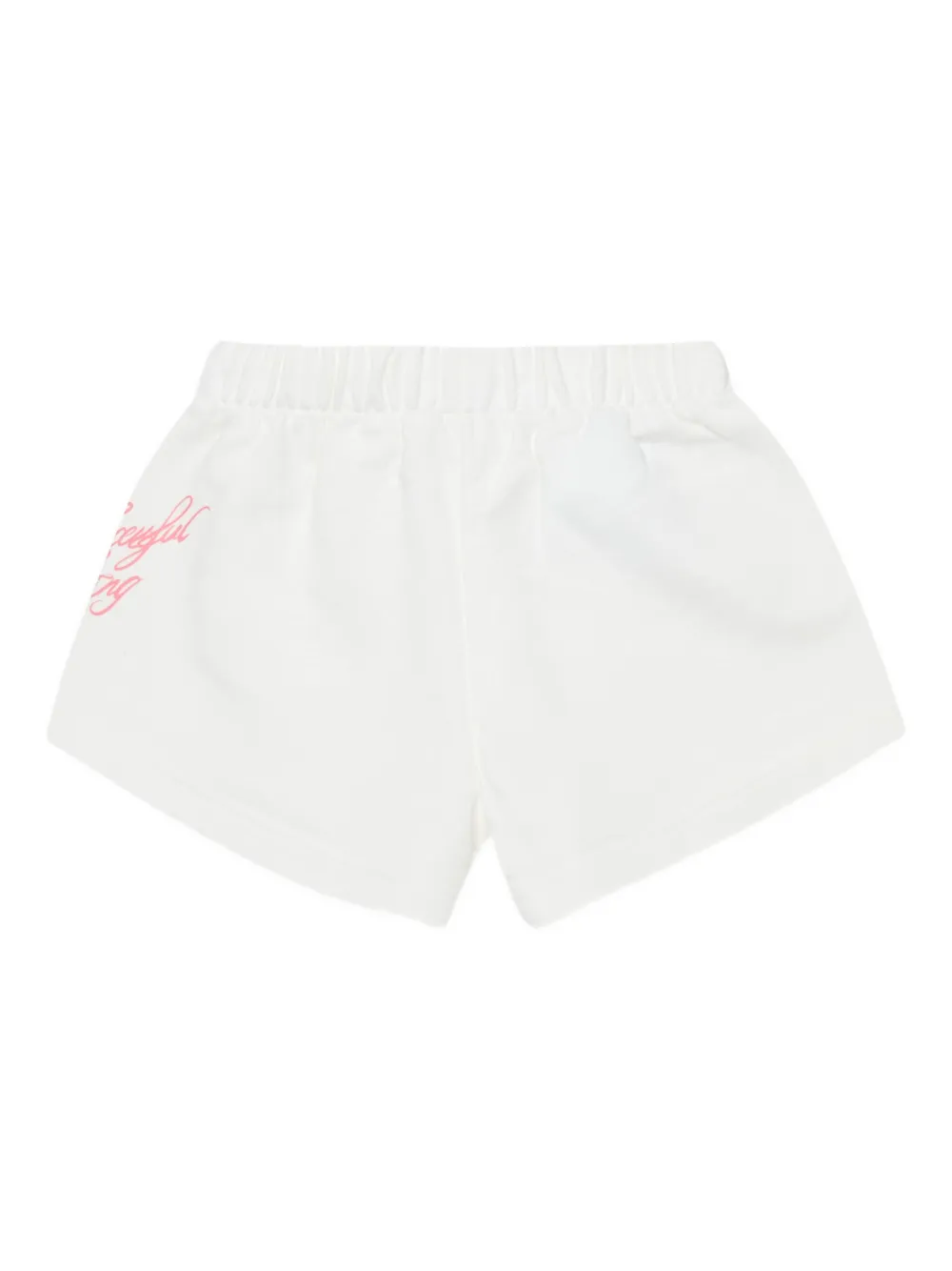  Diesel Kids Pedim Drawstring-fasteninh Cotton Shorts - White 