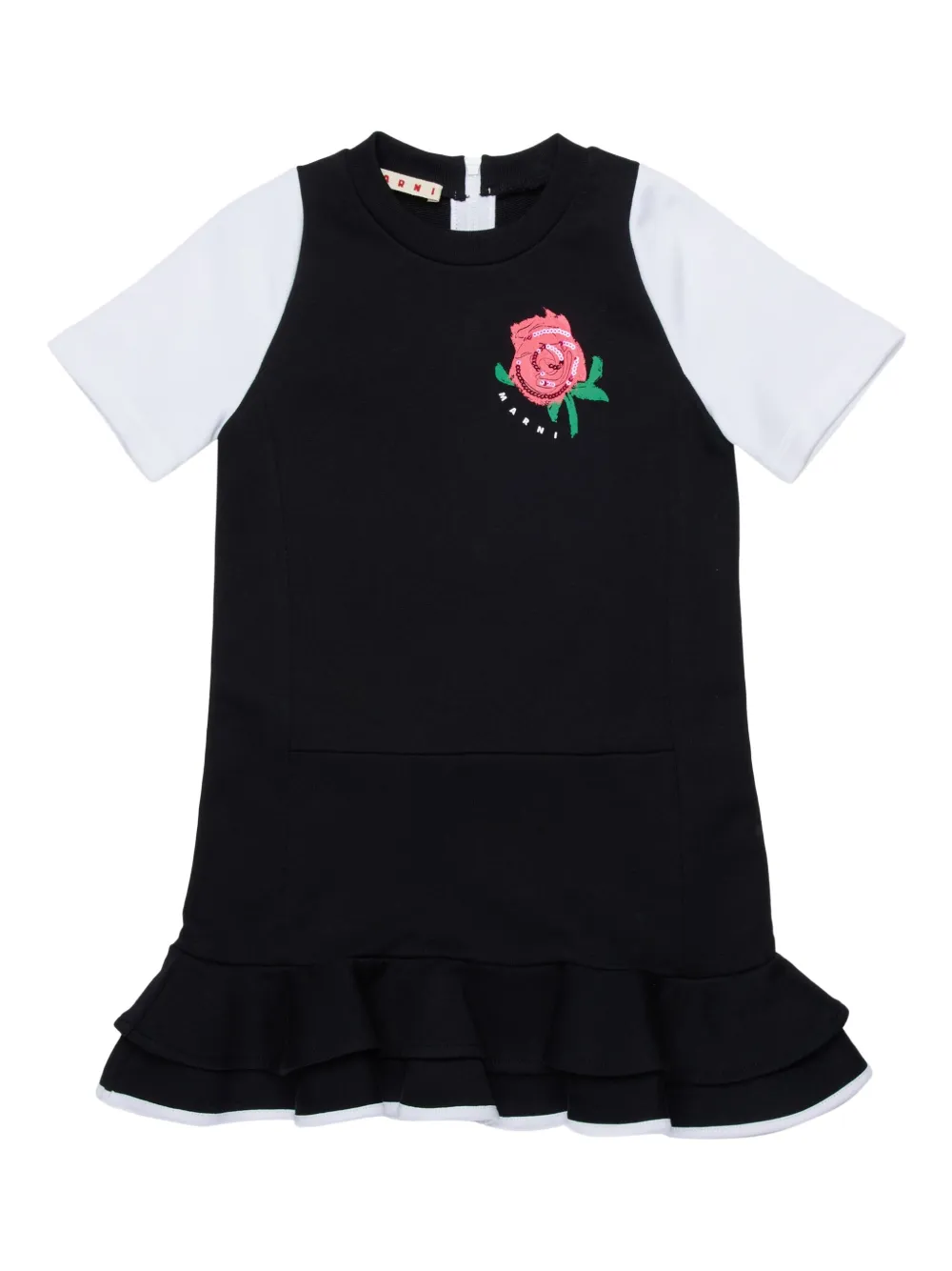 Marni Kids Abito con ruches - Nero