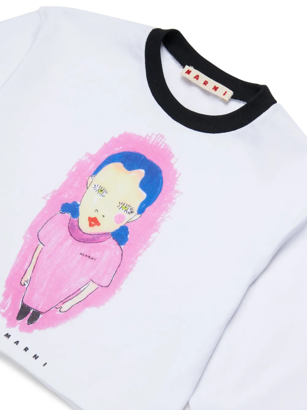 Marni Kids T-shirt met grafische print Wit