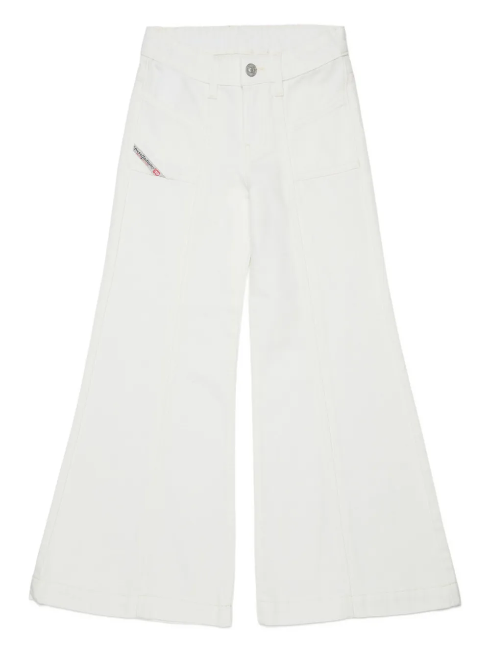 Diesel Kids Jeans D-Pam-J con inserti - Bianco