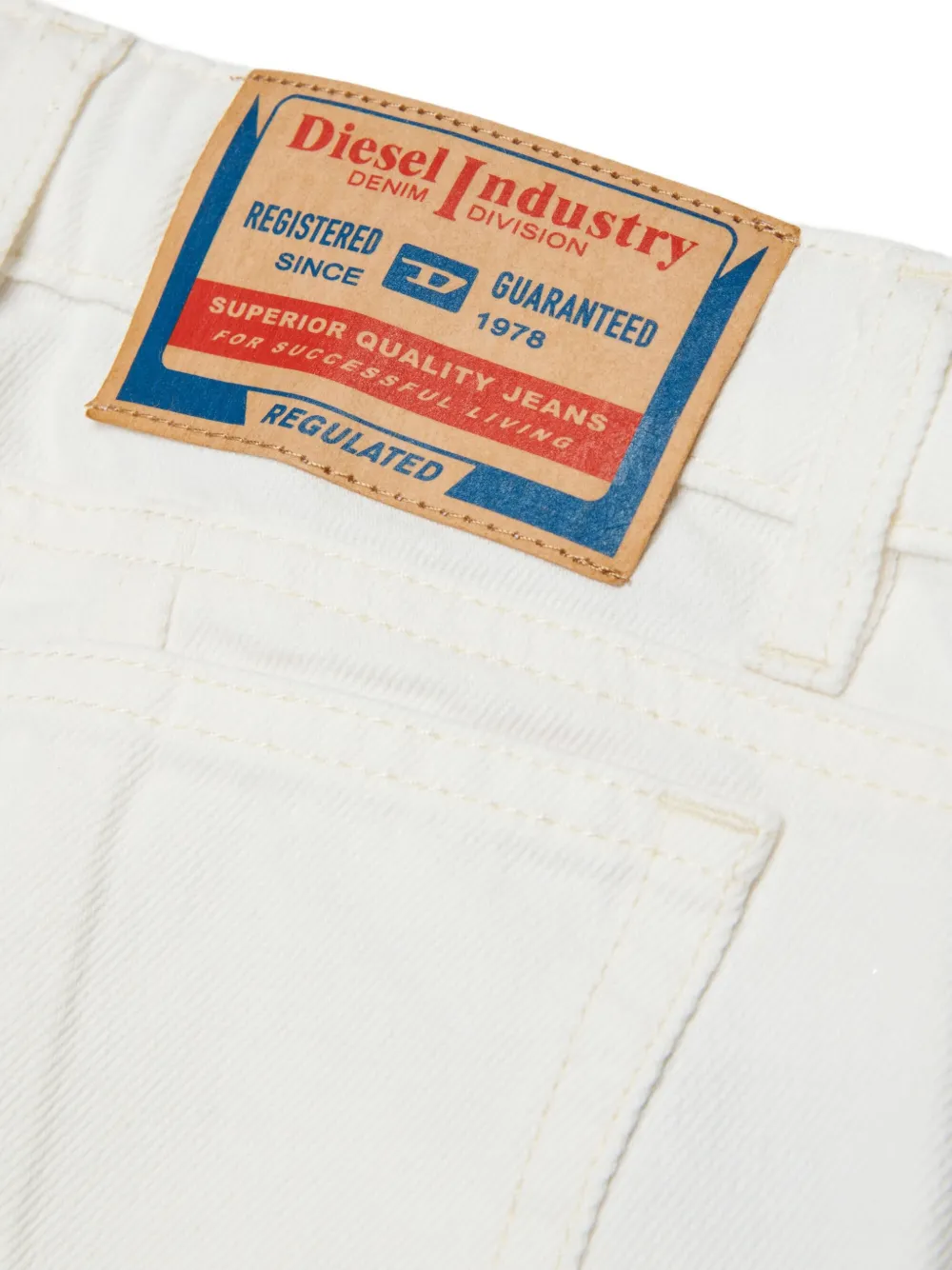 Diesel D-pam-j Panelled Jeans In White