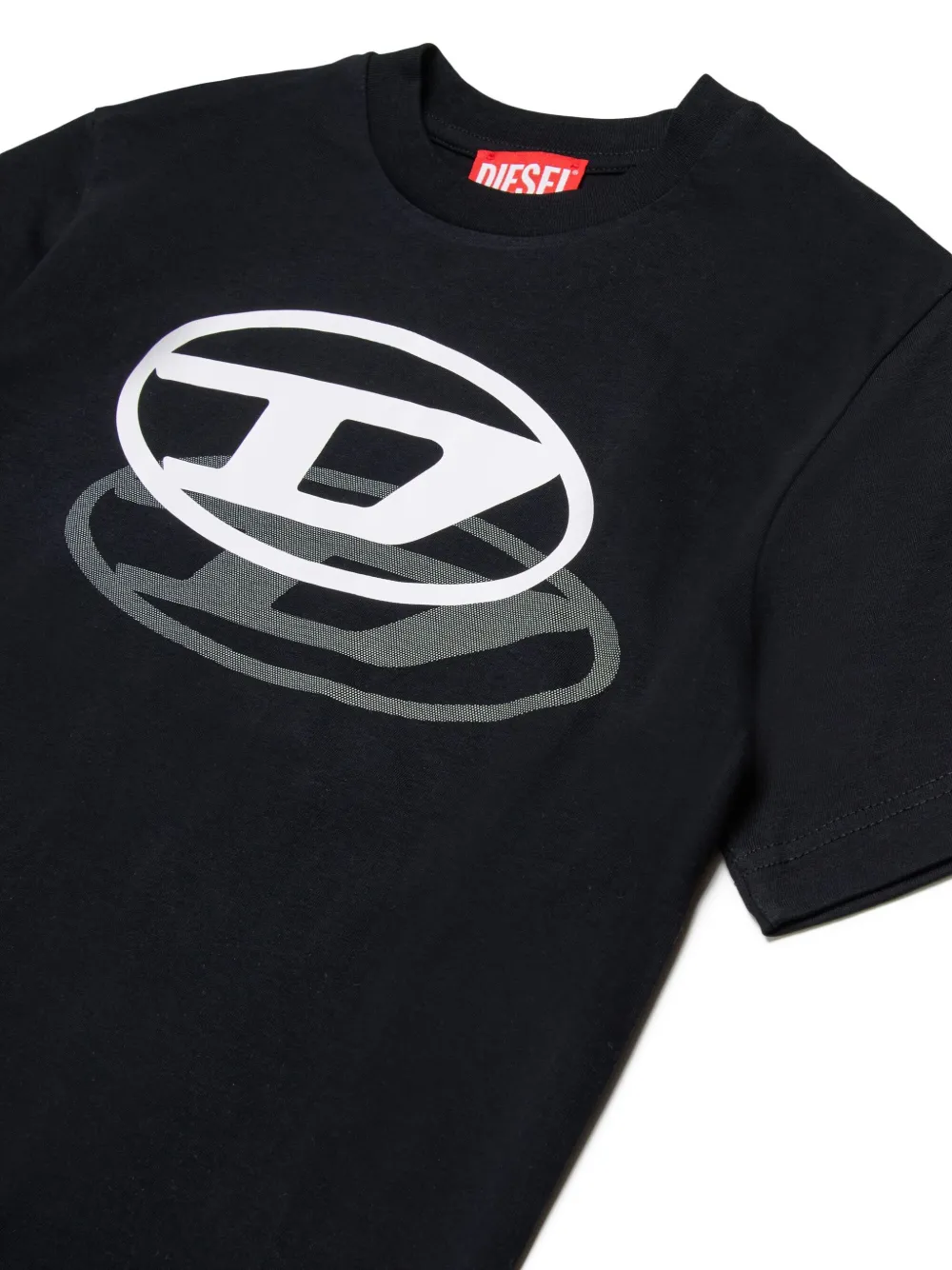 Diesel Kids T-shirt met logoprint Zwart