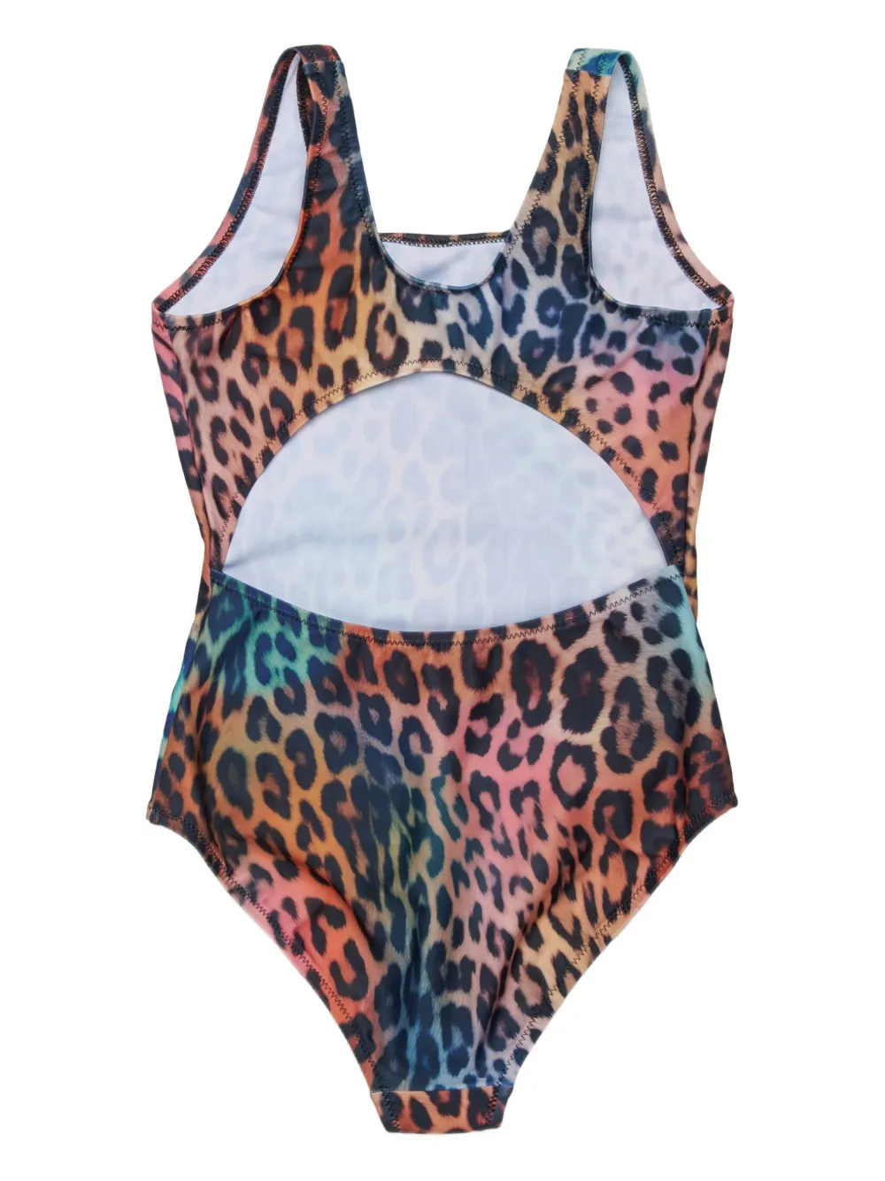 Leopard-Print Open-Back Swimsuit