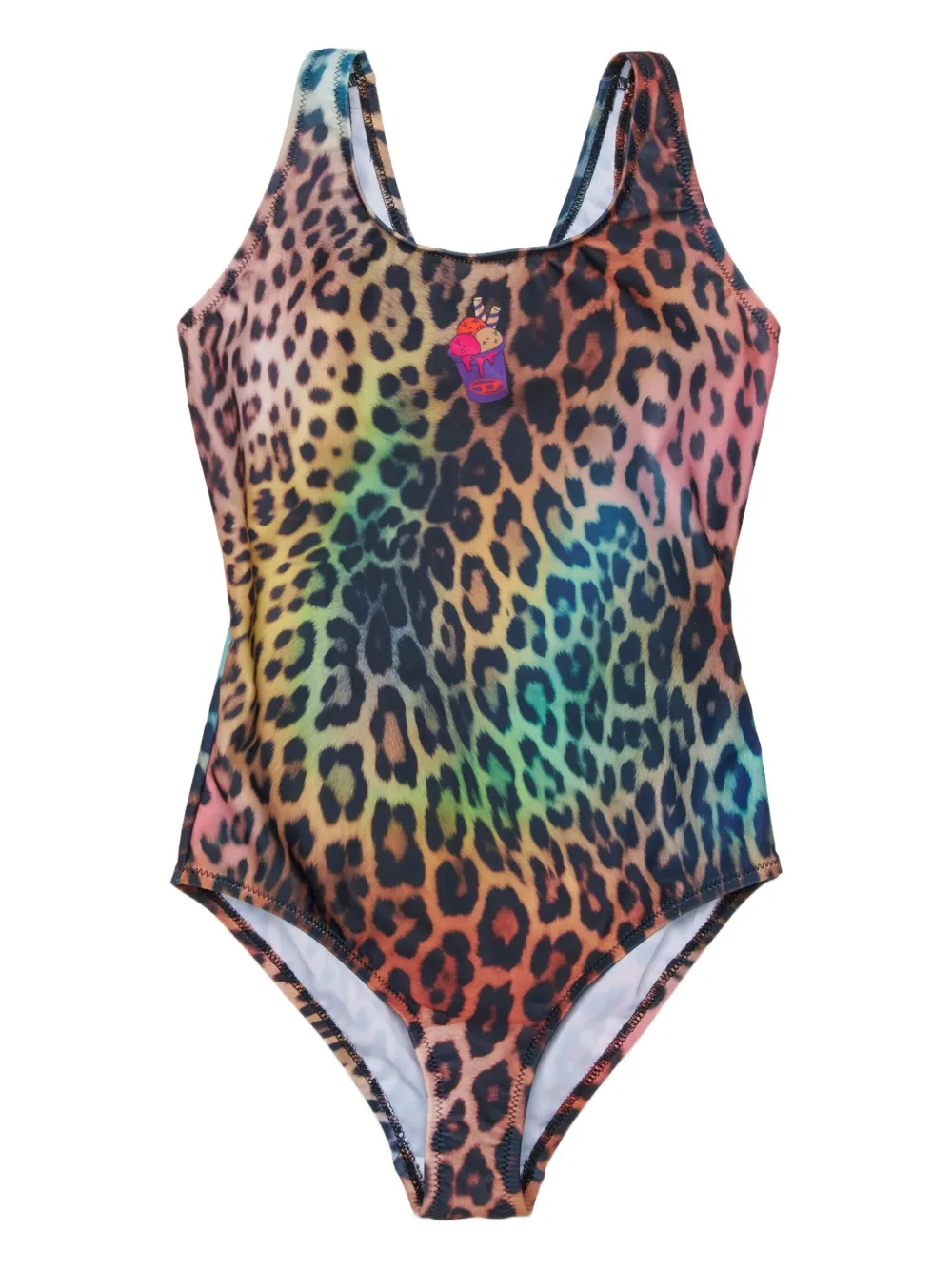 Diesel Kids Costume intero leopardato - Marrone