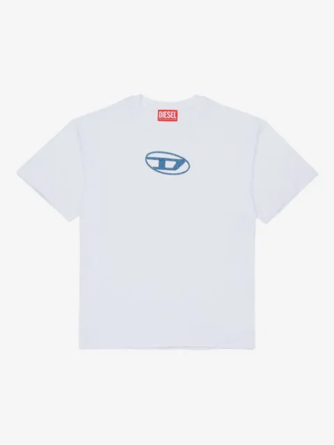 Diesel Kids logo-embroidered T-shirt