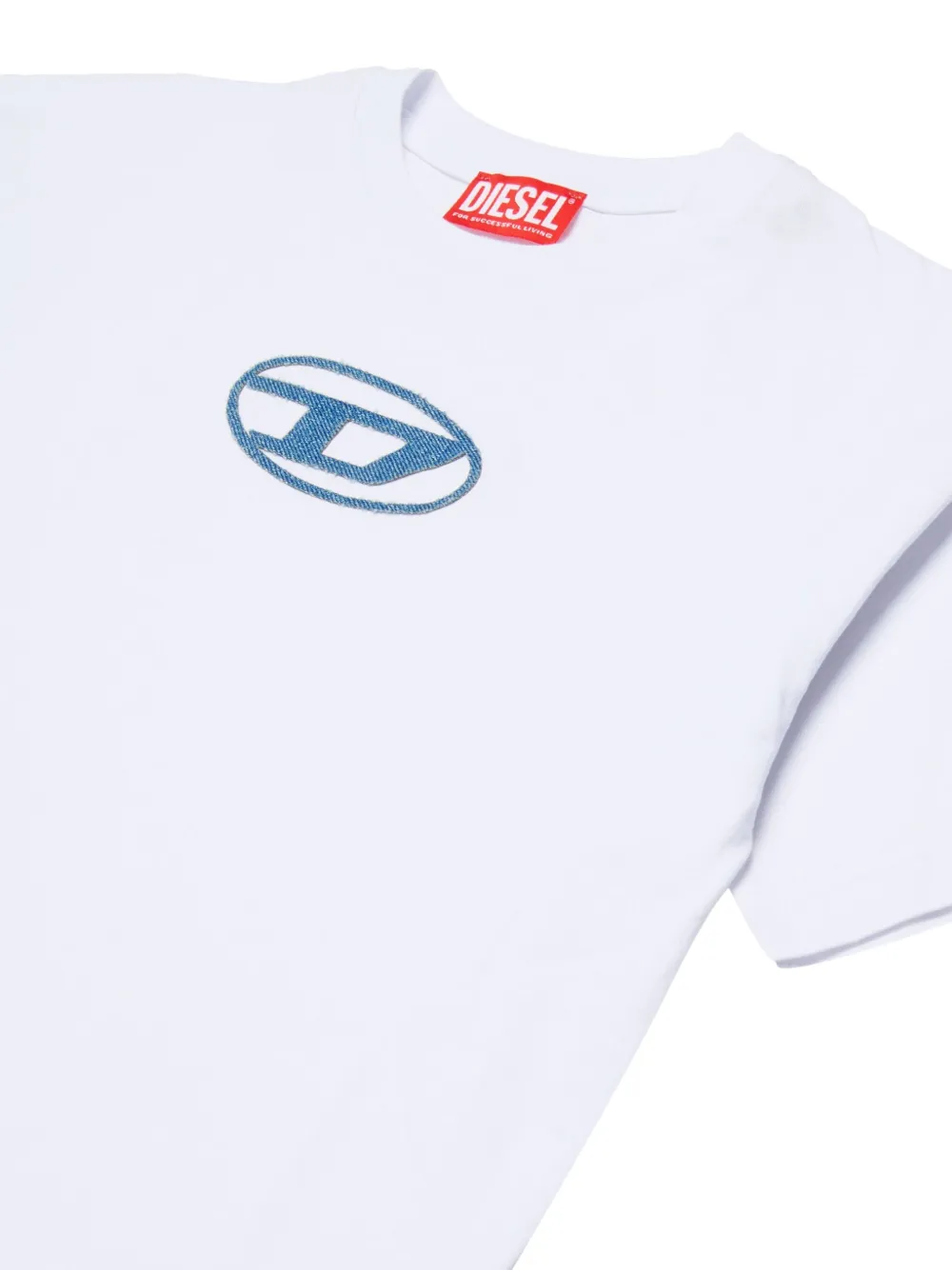 Diesel Logo-embroidered T-shirt In White