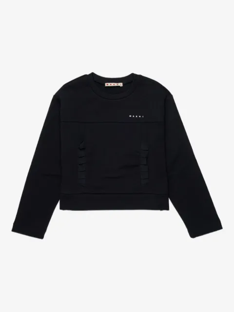 Marni Kids long-sleeves ruffled-detail sweatshirt