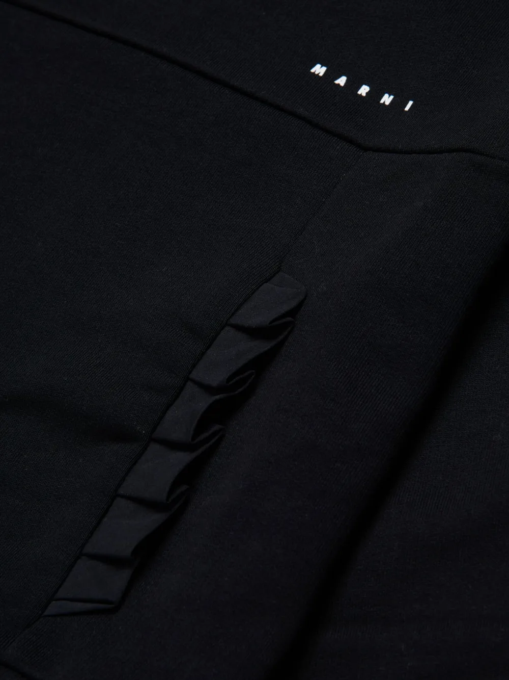 Long-Sleeves Ruffled-Detail Sweatshirt