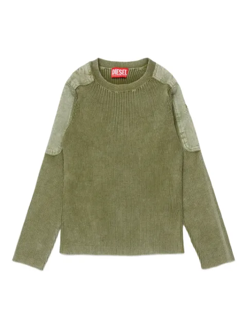 Diesel Kids Kameryn ribbed panelled sweater
