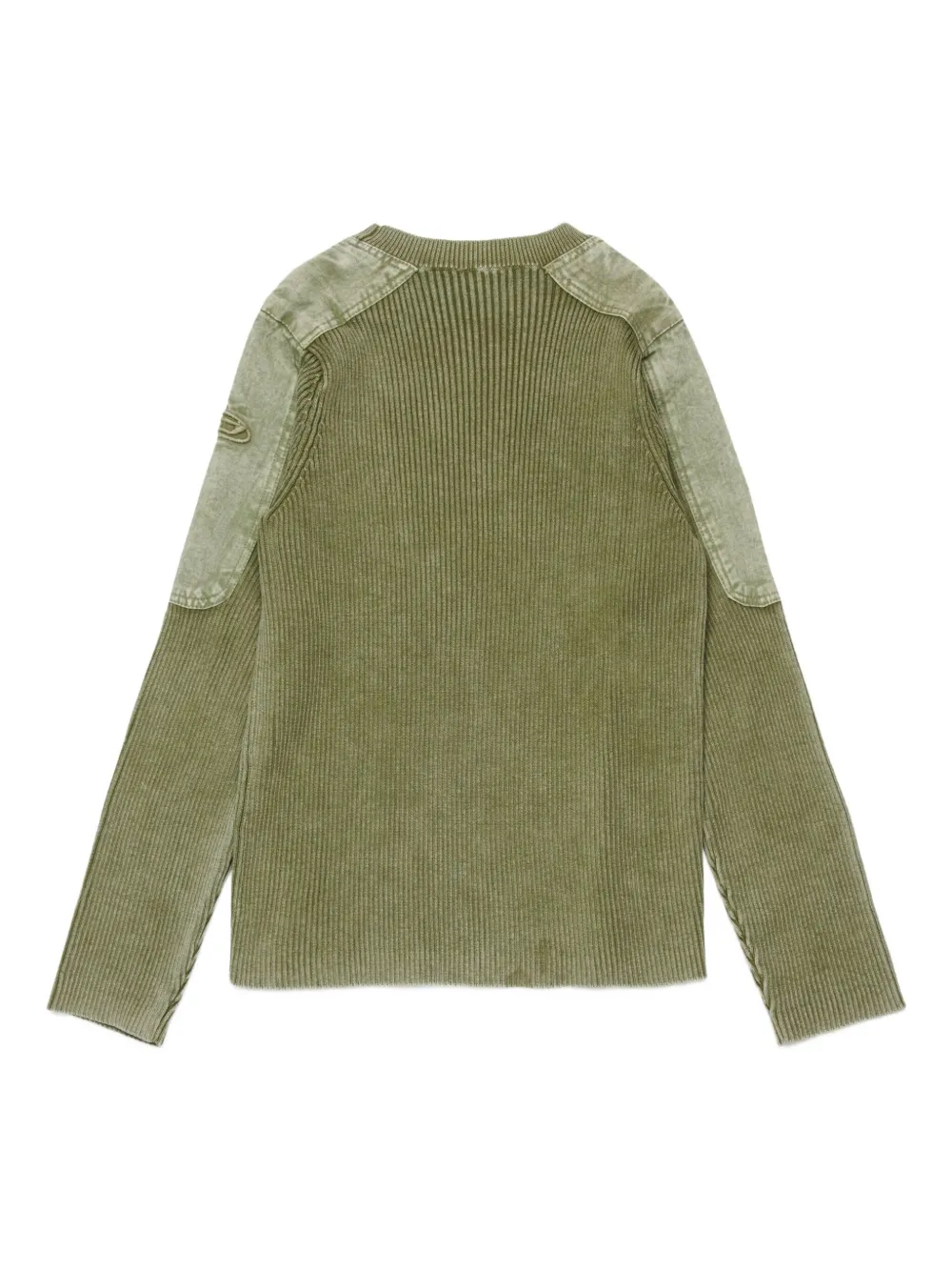 Diesel Kids Kameryn geribbelde trui met vlakken Groen