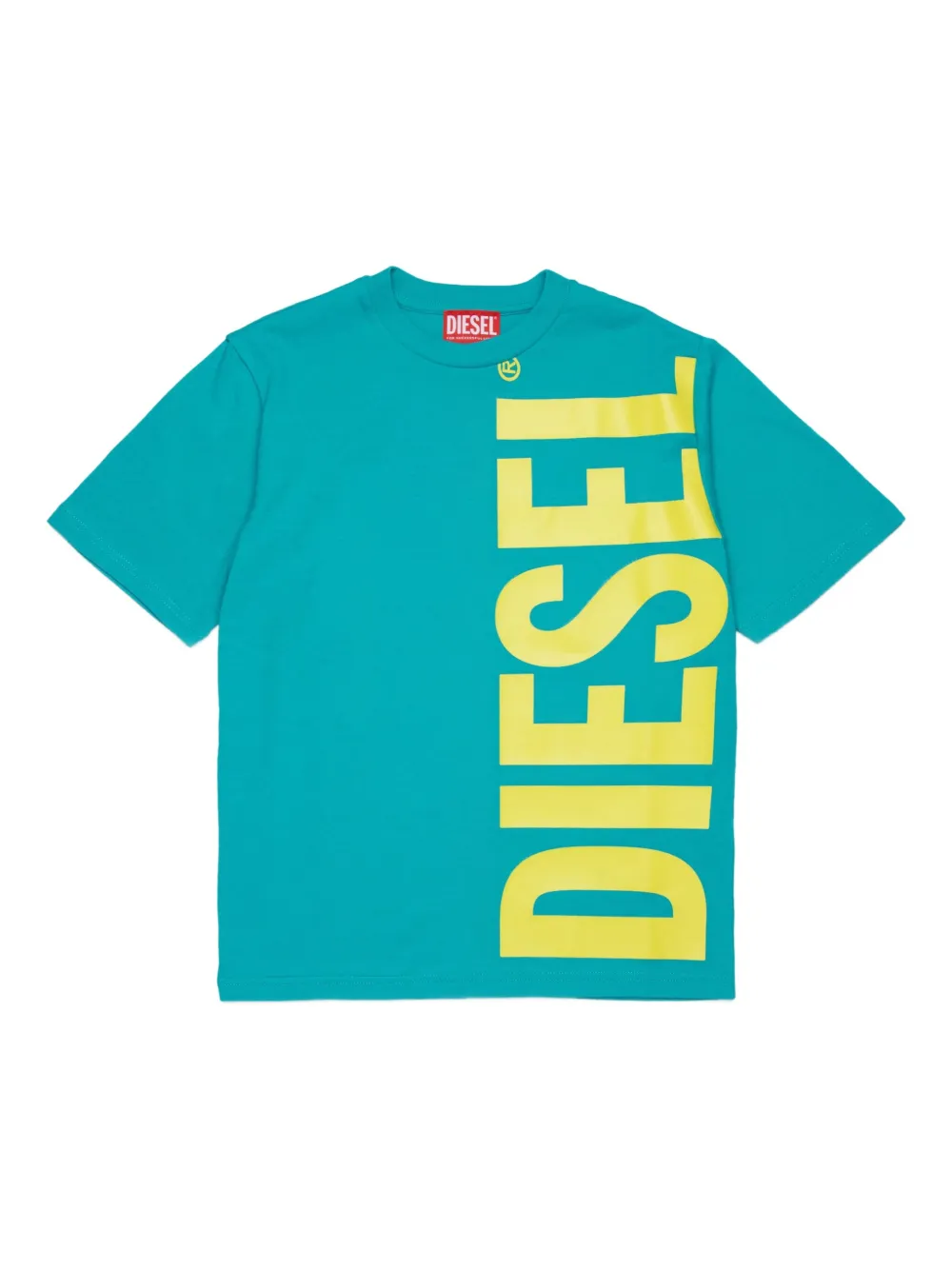 Diesel Kids T-shirt in cotone con logo - Blu
