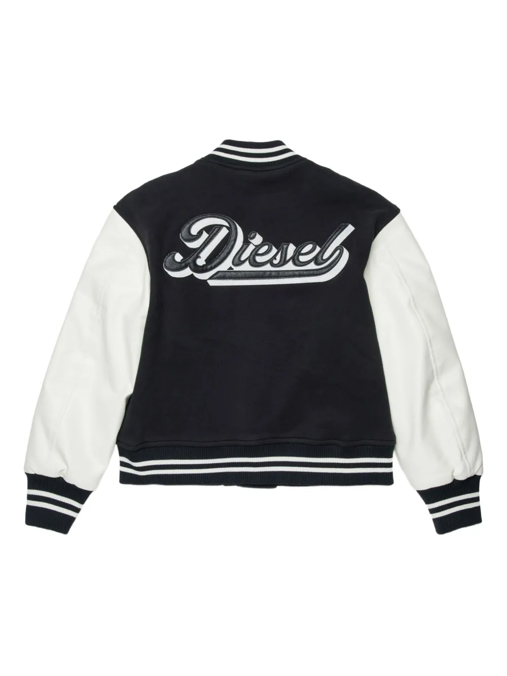Diesel Kids Bomberjack met logopatch Zwart