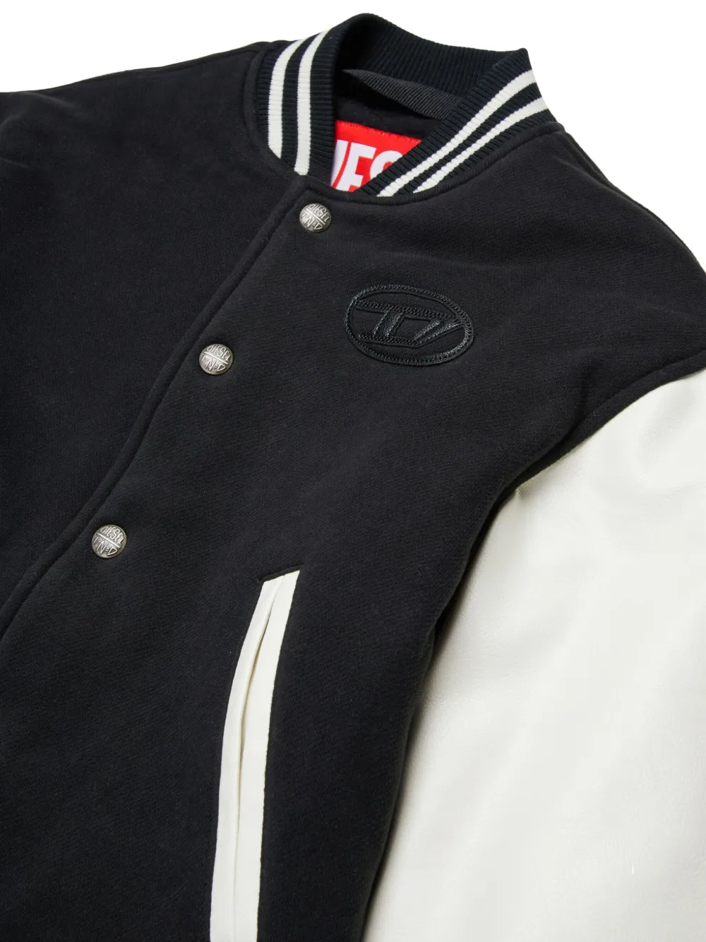 Diesel Kids Bomberjack met logopatch Zwart