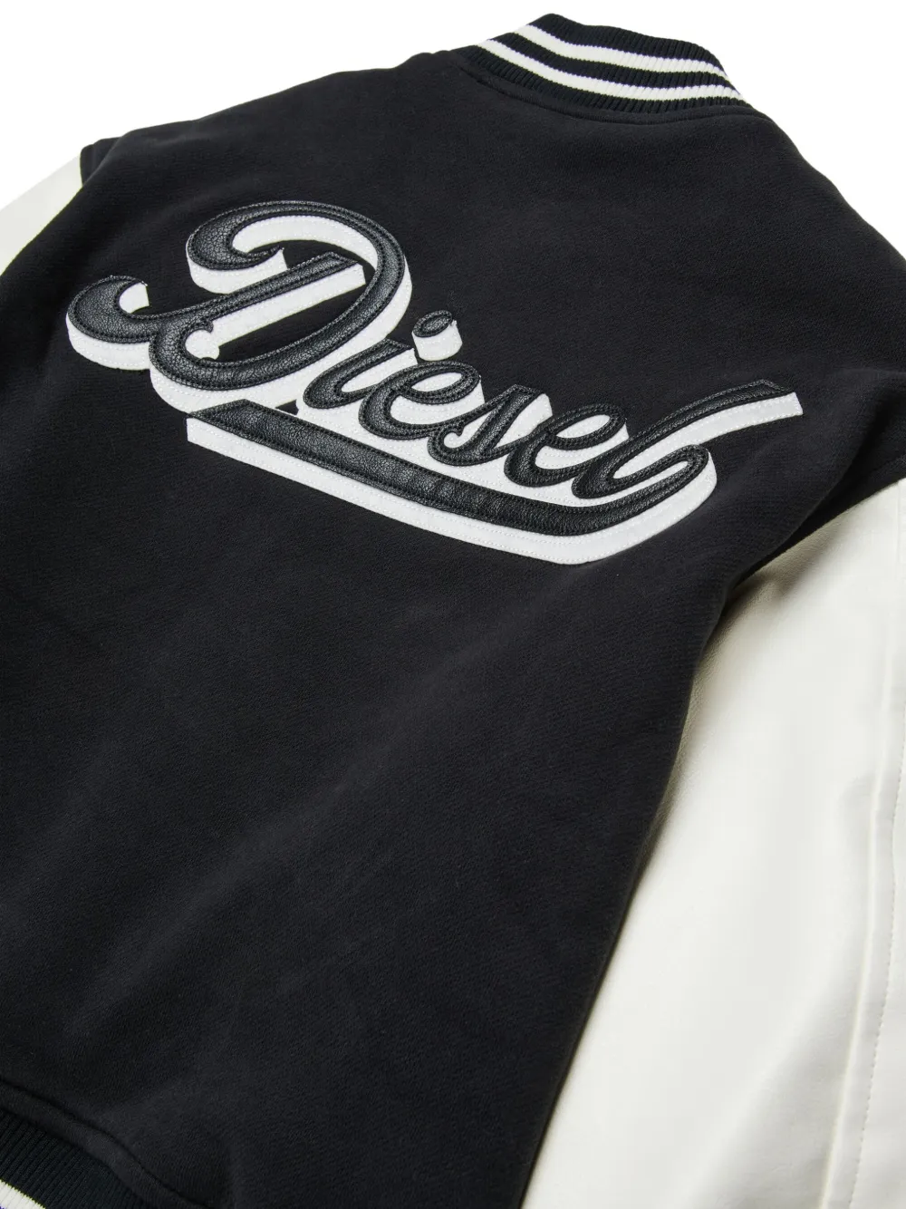 Diesel Kids Bomberjack met logopatch Zwart