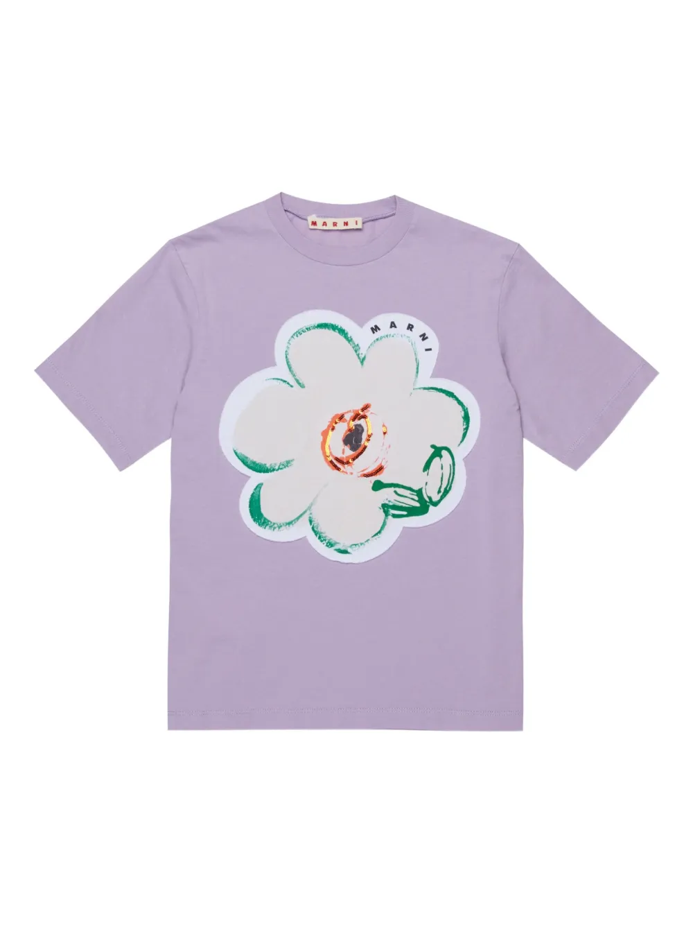 Marni Kids playera con aplique floral | morado | Image 1