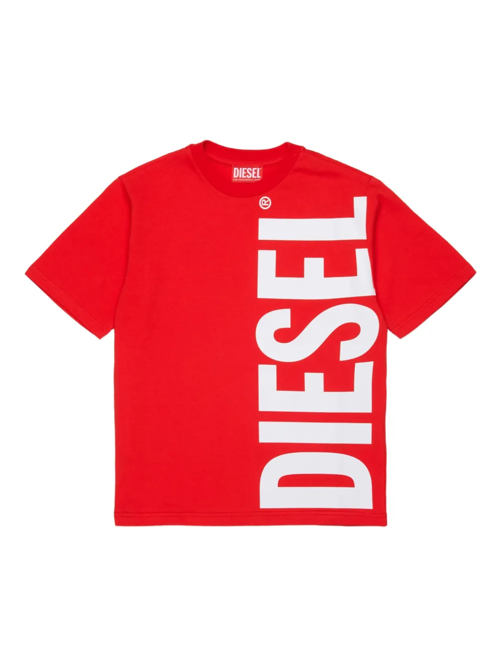 Diesel Kids T-shirt Mtoms Over con logo - Rosso
