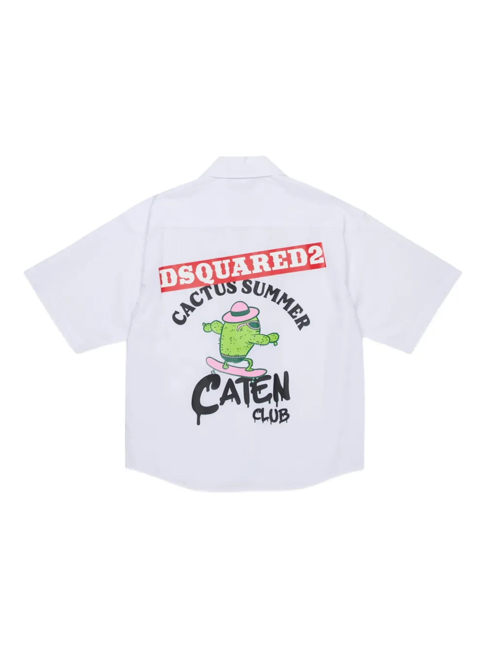  Dsquared2 Kids Camisa Con Motivo Gráfico - Blanco 