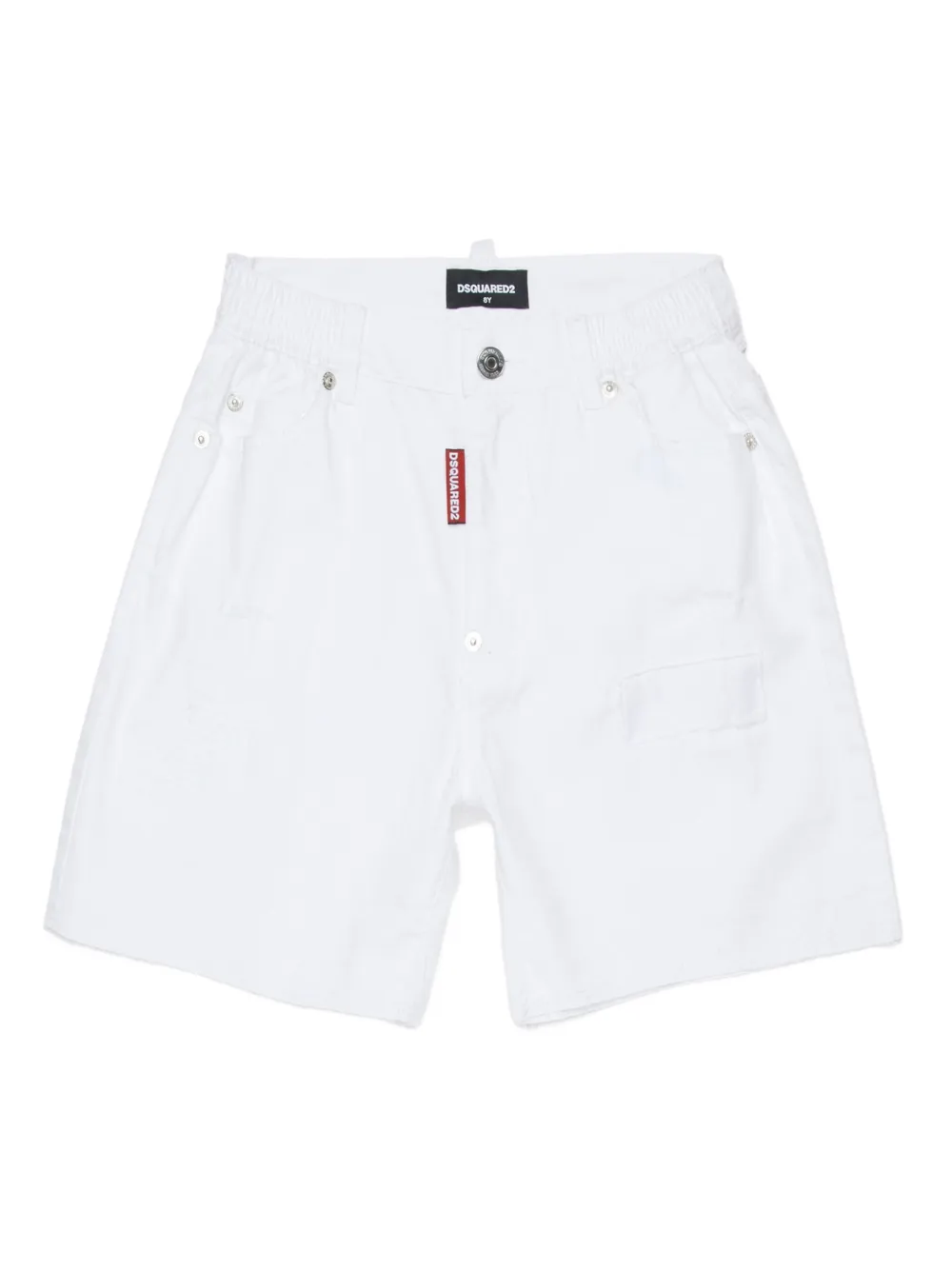 DSQUARED2 KIDS Shorts con bottone - Bianco