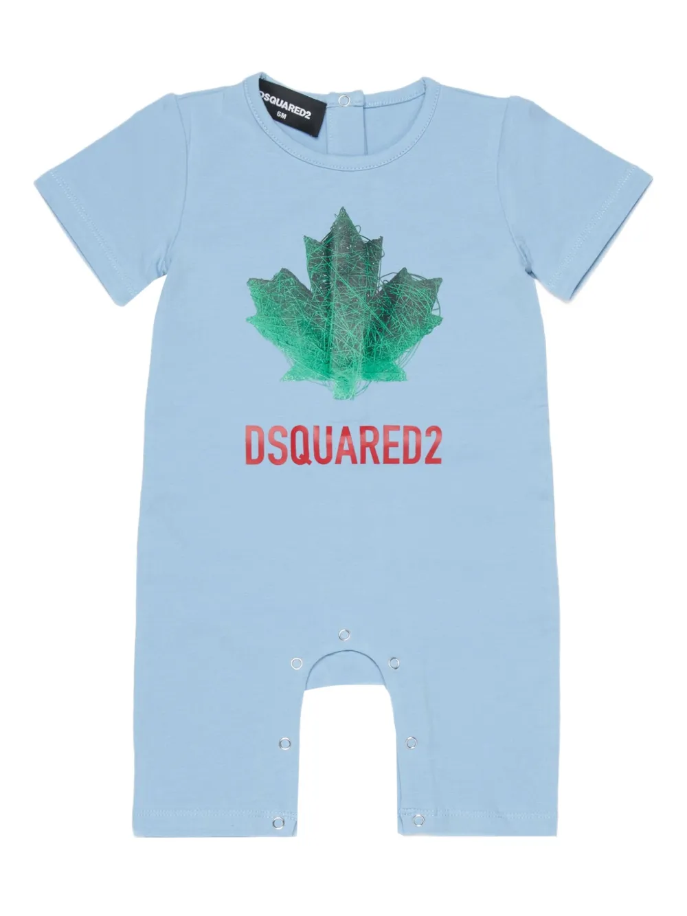 DSQUARED2 KIDS leaf-graphic rompers | Blue | Image 1